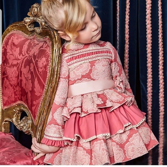 Elegant Pink Lace Kids Formal Dress